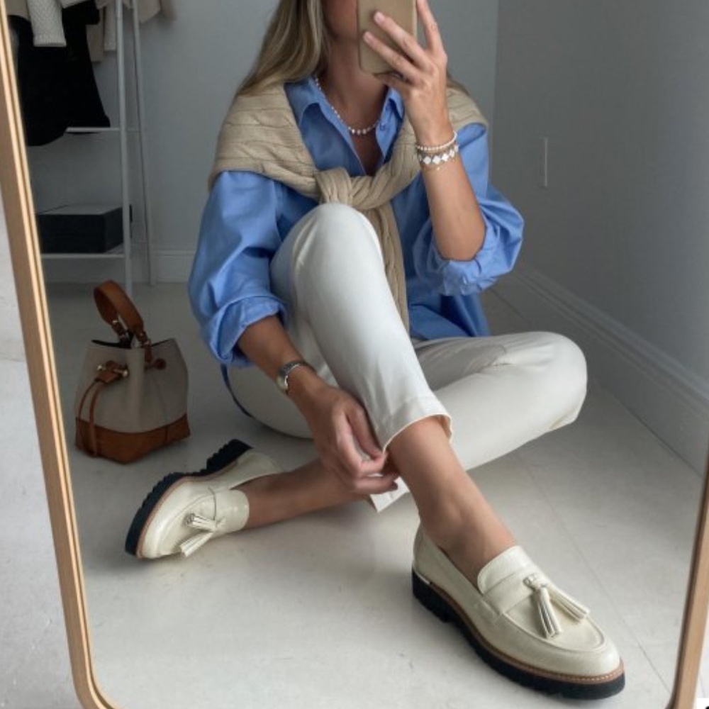 Franco Sarto Carolynn Tassel Loafer Putty